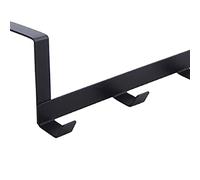 SPYMINNPOO Door Hook Hanger Strong Iron Multipurpose Coat Rack for Hanging Clothes Bathroom Entryway for Living Rooms Bedrooms Kitchens 11.4x3x2.5in (Black)