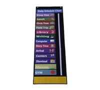 SPYMINNPOO Dry Erase Daily Schedule Chart, Visual Learning Calendar & Planner Board for Classroom Homeschool Teachers & Students