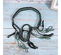SPYMINNPOO Duck Call Lanyard, Paracord Necklace with 12 Loops for Hunting Accessories, Adjustable Ends, Lightweight for Outdoor Use (Black + camouflage green)