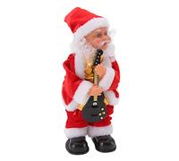 SPYMINNPOO Electric Musical Dancing Christmas Old Man Cheerful Hip Shaking Doll for Christmas Decoration Gifts Applicable scene: Parties, Homes, Living Rooms and Bedrooms (Guitar)