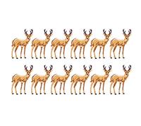 SPYMINNPOO Embroidery Cloth Stickers Deer Iron Motif Applique Patches for DIY Sew Making, 12Pcs Bag Accessories for Shoes Coats Suitcases