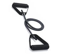 SPYMINNPOO Ergonomic Design, Pull Training Rope with Metal Eye Buckle, Elastic Rope At the Back for Fitness, Black TPE Material