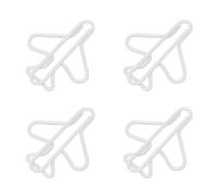 SPYMINNPOO Fancy Light Paper Clips Small Plane Design Antislip Durable Clips for Calendar Markers, 100Pcs for Memo Holders (White)