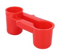 SPYMINNPOO Farm Birds Drinking Fountain Drinker Equipment Efficient Water Saving for Poultry Chicken Ducks 20pcs PVC Red 4 X 1.5 X 1.7in