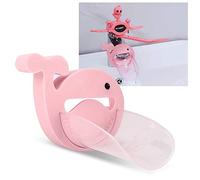 SPYMINNPOO Faucet Extender, Cute Water Nozzle Extension for Kids, Sink Handle for Baby Hand Washing for Good Hygiene Habits, Blue/Pink/Purple (Pink)