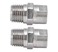 SPYMINNPOO Flat Fan Spray Tip, 2Pcs Stainless Steel Nozzles with Adjustable Water for Wide Angle Atomizing, Ideal for Car Cleaning, Field Irrigation, and Dust Removal (95°)