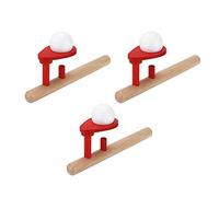 SPYMINNPOO Floating Blow Pipe Balls Educational Wooden Toys for Children Hand Polished 3 Pcs for Knowledge Enlightenment, Observation Helps Divert Attention 15x5.5x3.5cm Gifts, Enlightenment Education