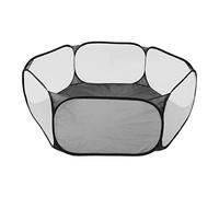 SPYMINNPOO Foldable Breathable Small Animals Playpen for Pets, Durable Pet Cage Tent, Easy Access for Pet Mothers, 14.6 X 24.0 X 47.2in (Black)