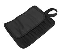 SPYMINNPOO Foldable Fishing Tool Storage Bag, with Waist Hanging Design, Can Hold Bait, Tools, Iron Plates, Various Equipment, Polyester Material, Black/Red, 30x22cm, Ideal for Fishing (Black)