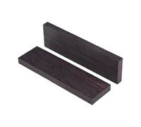 SPYMINNPOO Folk Guitar Bridge Blank, Premium Solid Wood for Acoustic Guitar DIY Projects, 2 Pack Handcrafted Bridge Parts with Raw Finish for Customization (Ebony Wood)