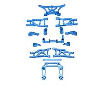 SPYMINNPOO Front Rear Suspension Arm Kit,1/10 RC Metal Upgrade Accessories for TRAXXAS RC Front Rear Suspension Arm Steering Cup Kit for TRAXXAS SLASH 2WD(blue) Sportinggoods Model Car Accessories