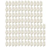 SPYMINNPOO Gold Paper Clips Practical Flower Shape Cute Paper Clips for Office Daily Use, 100Pcs Lightweight Metal Paperclips for Document Organization (Crown)