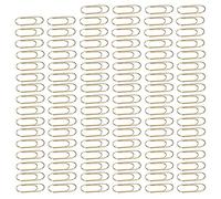 SPYMINNPOO Gold Paper Clips Practical Flower Shape Cute Paper Clips for Office Daily Use, 100Pcs Lightweight Metal Paperclips for Document Organization (Electroplated Gold)