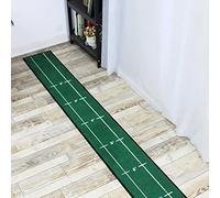 SPYMINNPOO Golf Practice Mat, 280x30cm Flannel Putting Green with Guide Line and Ruler, Foldable for Indoor Outdoor Training, Beginners to Advanced Players