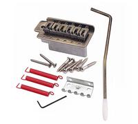 SPYMINNPOO Guitar Bridge, Vintage Style Tremolo Bridges Set with Push-in Whammy Bar Replacement Part for FD SQ ST (Green Bronze)