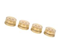 SPYMINNPOO Guitar Knobs As a Replacement for Electric Guitars - Robust and Durable, Colored Scales - 4 Pieces for Sale (golden white letters)