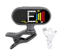 SPYMINNPOO Guitar Tuner Rechargeable, Tuner Clips On 360 Degree Rotatable LCD Color Display 0.1s Fast Response ±0.3 Cent Accuracy for Bass Ukulele Violin