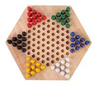 SPYMINNPOO Halma Chinese Checkers Educational Game Made of Rubber Wood, Improves Child's Intelligence and Memory, Designed for Family Strategy Game Fun