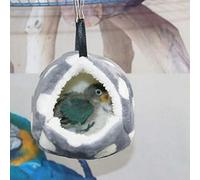 SPYMINNPOO Hamster Warm Hammock Hanging Bed for Small Pets, Soft and Comfortable House Accessory for Small Animals, Gray Big Dot Flannel Shu Velveteen Material, 4, XS-L (S)
