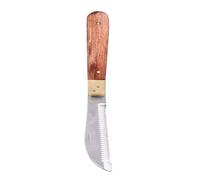 SPYMINNPOO Horse Grooming Stripping Knife Efficient Rosewood Handle Remove Old Hair for Professional Groomers and Horse Owners Stainless Steel