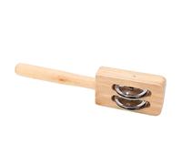 SPYMINNPOO Jingle Stick, Wooden Sensory Toy for Babies with Crisp Bell Sound, Improve Coordination and Cognitive Skills, Safe for Kids Indoor Outdoor Use