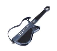 SPYMINNPOO Kids Electric Guitar, Foldable Guitar Toy with Lights Stringless Musical Instrument with 7 Sounds for Boys Girls (Black)
