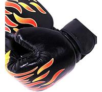 SPYMINNPOO Kids Thickened PU Boxing Gloves for Professional Fighting Youth Training: Tear Resistant Gloves for Kickboxing, Muay Thai, Punching Bags (Black)