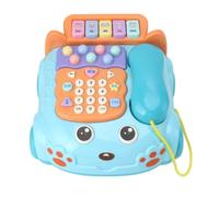 SPYMINNPOO Long -Term Baby Toys with Telephone Music Toys Endless Fun for Doing Phone Cartoon Interactive Chinese English Bilingual (Blue)