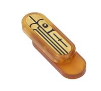 SPYMINNPOO Magnetic Push Card Decompression Fingertip Slider for Stress Relief, Ergonomic Design for One-Handed Operation, Lucky Symbol Toy for Office and Home, PEI and Brass Material (#1)