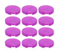 SPYMINNPOO Mechanical Push Button Cover for Kailh Cherry TTC Akko Glorious Switches, 12pcs Button Cover Set for Sallybox Fightingbox Slimbo Flatbox, Injection Molded Clear Keycaps (Purple)