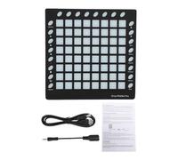 SPYMINNPOO MIDI Controller, Strike Pad with 128MB Sound Library 64 RGB Backlit Pads 8 Assignable Buttons, USB 2.0 Connectivity for Windows Mac OSX Music Production