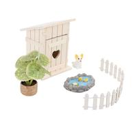 SPYMINNPOO Mini Fairy Garden Kit, Resin Micro Landscape Ornaments Fairy Garden Accessories Decor for DIY Dollhouse