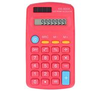 SPYMINNPOO Mini Handheld 8 Digit Calculator Clear Display Solar Battery for Office Business, ABS Material (Red)