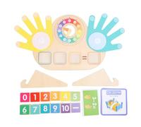 SPYMINNPOO Number Blocks Toys, Math Manipulatives with Clock Number Blocks Finger Counting Cards Educational Preschool Learning Toys for Kids Toddlers