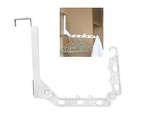 SPYMINNPOO Over The Door Hanger Space Saving Clothes Rack with 5 Holes for Laundry Organization White for Bedroom or Laundry Room ABS, Stainless Steel 1.8in