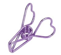 SPYMINNPOO Paper Clips Elegant Durable Reliable Strong Clamping Force for Office Document Organization 20pcs Small Clips Metal for Ticket Management (Purple)