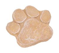 SPYMINNPOO Pawprint Memorial Stone Comforting Gift Engraving Pet Grave Marker for Garden, Resin 6.1x6.9in for Pet Owners (Sandy Yellow)