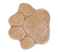 SPYMINNPOO Pawprint Memorial Stone Comforting Gift Engraving Pet Grave Marker for Garden, Resin 6.1x6.9in for Pet Owners (Sandy Yellow)