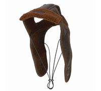 SPYMINNPOO Pet Stylish and Warm Pilot Hat for Small and Medium-Sized Dogs, Half-Enclosed and Full-Enclosed Wear, Keep Warm Supply for Autumn and Winter, PU+ Plush Cloth, 1 Hat