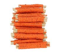 SPYMINNPOO Pet Sweet Bamboo Chewing Sticks Natural Fragrance Teeth Grinding for Hamsters Rabbits, 20pcs (Orange)