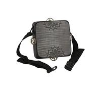 SPYMINNPOO Portable Cajon Drum, Hand Percussion Instrument with Bells & Waist Strap, Wearable Drum with Storage Bag (Black)