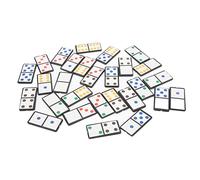 SPYMINNPOO Portable Plastic Board, Double Six Domino Set, 28 Pcs Reusable Domino Set for Beginners, Ideal for Family Members