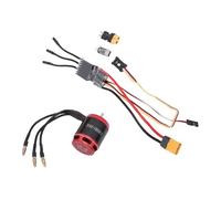 SPYMINNPOO Powerful 1850kv Brushless Motor, 80A ESC Motor Set for RC Crawler Car Axial SCX10, Complete Ready to Run, User Friendly Programming