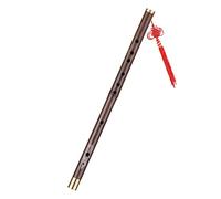 SPYMINNPOO Professional C Key Bamboo Flute, Natural Black Woodwind Instrument with Copper Wrap for Beginners and Performance (C key)