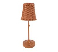 SPYMINNPOO Rattan Table Lamp, Rechargeable Touch Control, Cordless LED Bedroom Light, Warm Glow for Home Office and Outdoor Use