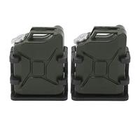 SPYMINNPOO RC Car Simulated Fuel Tank, Realistic and Durable Decoration for 1/8 1/10 Remote Control Crawler Car, 2 Pack Mini Oil Can for SCX10, Upgrade Accessory (Dark Green)
