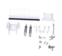 SPYMINNPOO RC Car Snow Plow, Alloy Front Blade with Hydraulic Shock Absorption, 1/18 Scale Crawler Accessory for Winter Scenes (Silver)