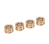 SPYMINNPOO RC Wheel Hub, Brass Replacement Upgrade Parts for SCX30, High Performance Six Holes for 1/30 Scale Racing Cars