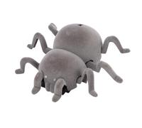 SPYMINNPOO Remote Control Spider Toy, Dual Mode Wall Electronic Spider with Realistic Movement, for Kids and Adults Interactive Play (Gray)