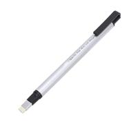 SPYMINNPOO Retractable Mechanical Eraser Pen Fine Point Eraser Stick for Artists Architects Students 0.25mm Soft Head for Engineering Drawings Accurate Details Correction (Silver)